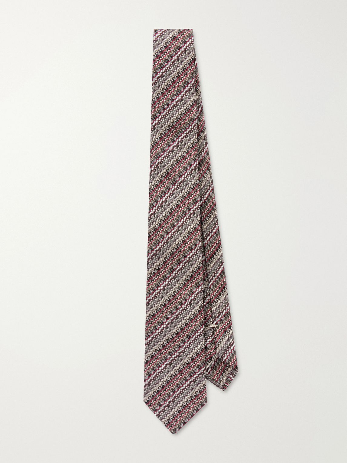 MISSONI 7cm 크로셰 니트 실크 넥타이