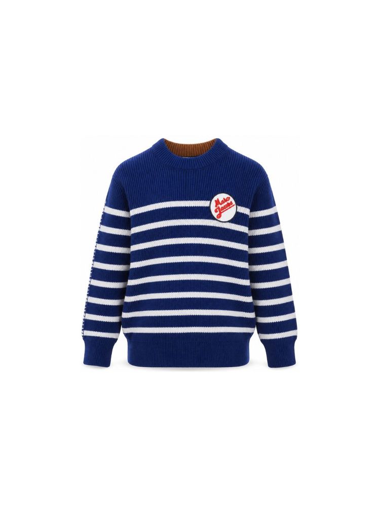 Marc Jacobs Kids 스트라이프 로고 패치 점퍼