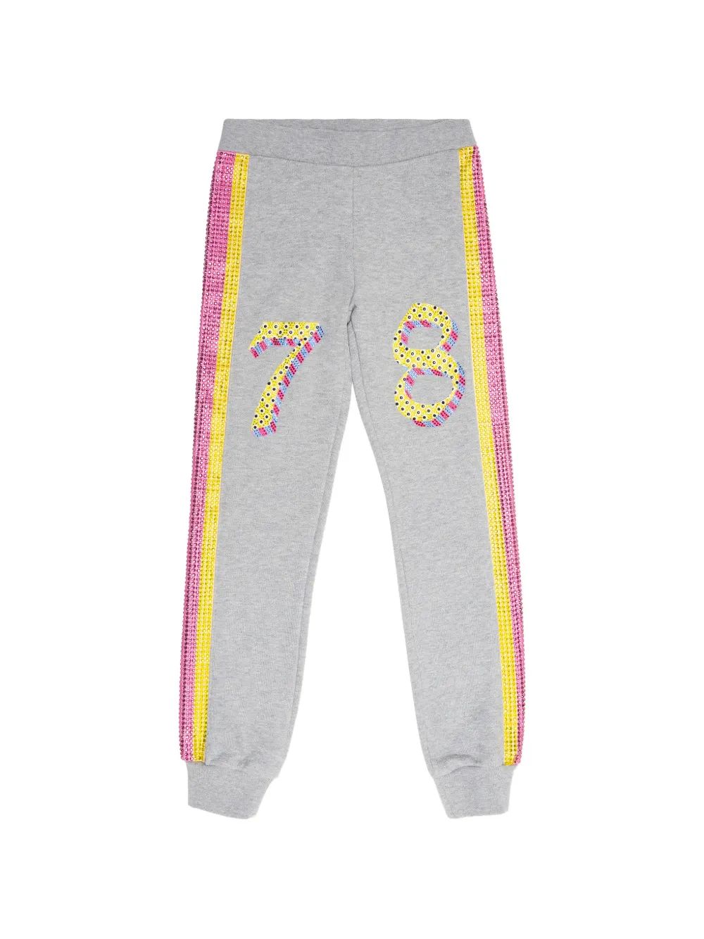 Philipp Plein Kids 크리스탈 장식 트랙 팬츠