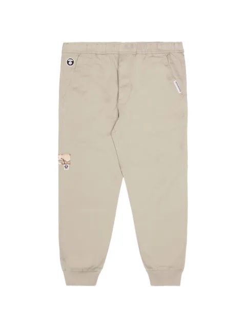 AAPE by A Bathing Ape 문페이스 자수 로고 바지