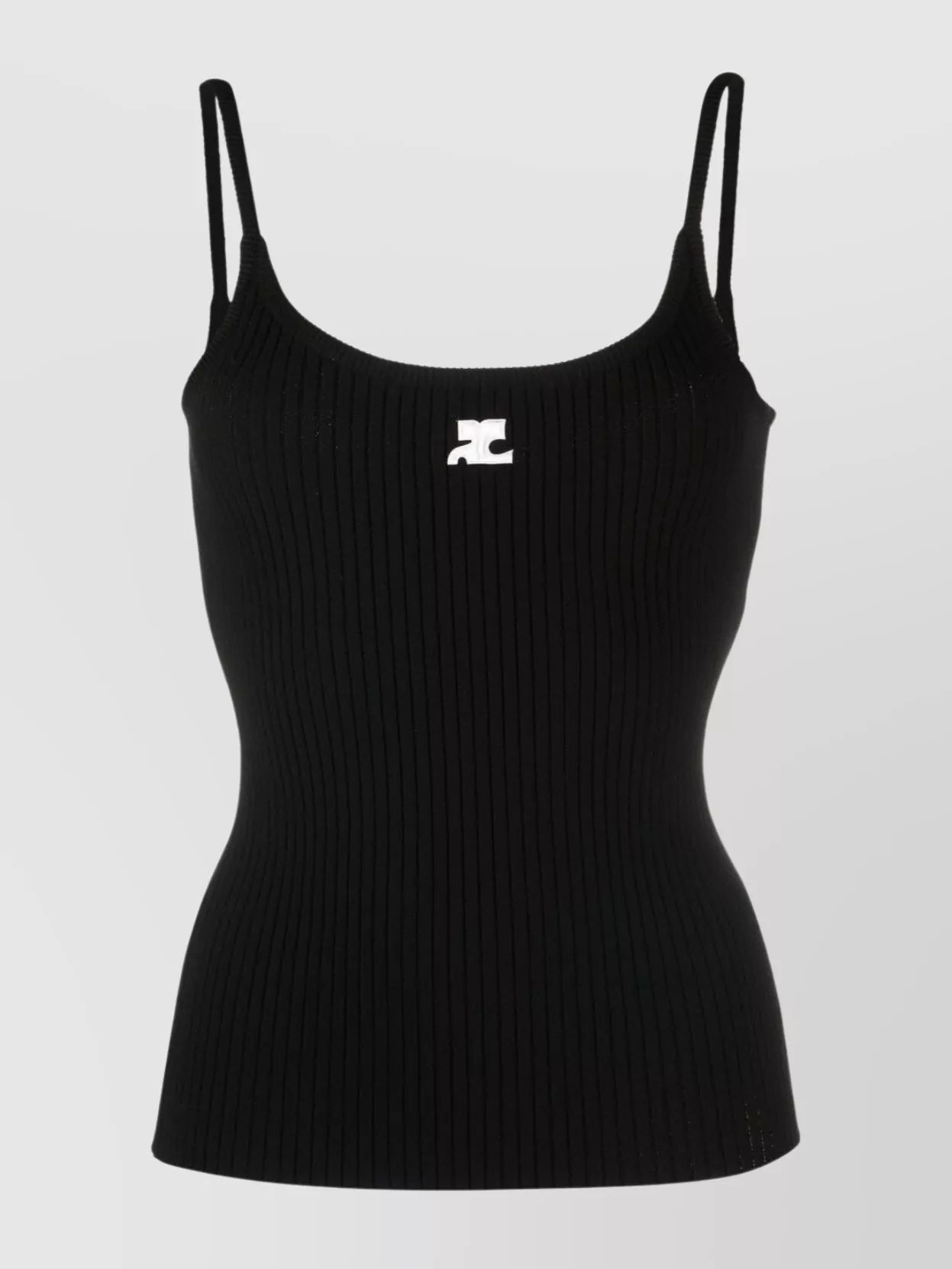 COURRÈGES 리브드 니트 슬림핏 탱크탑