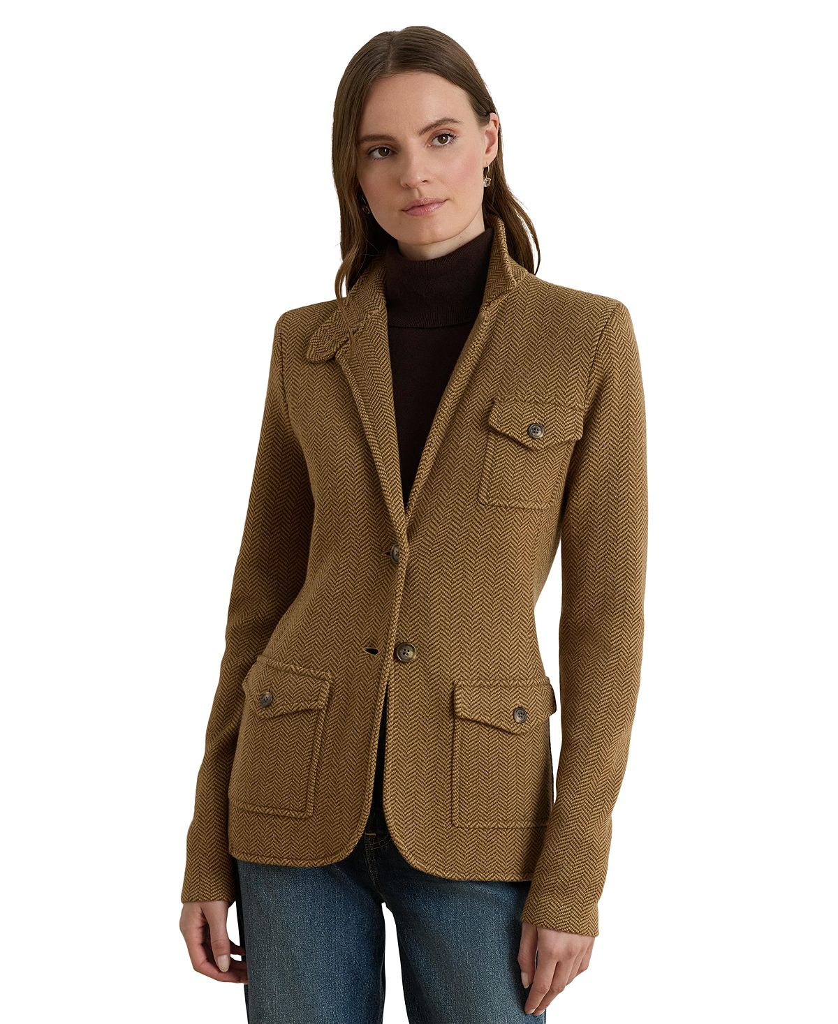 Ralph Lauren 헤링본 스웨터 자켓