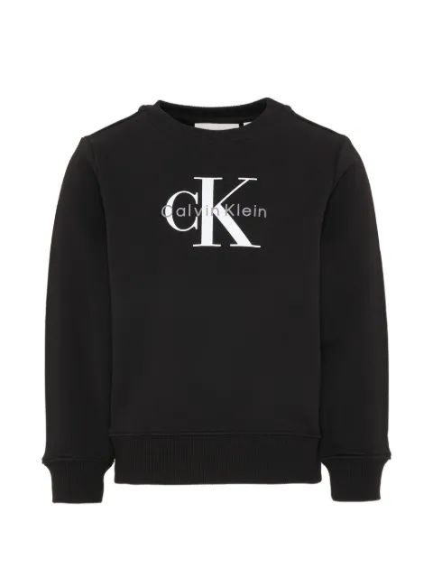 Calvin Klein Kids 로고 크루넥 스웨트셔츠