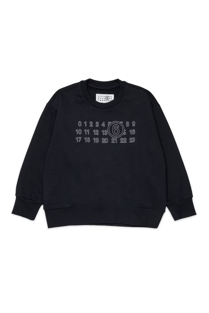 MM6 Maison Margiela Kids 넘버스 프린트 크루넥 스웨트셔츠