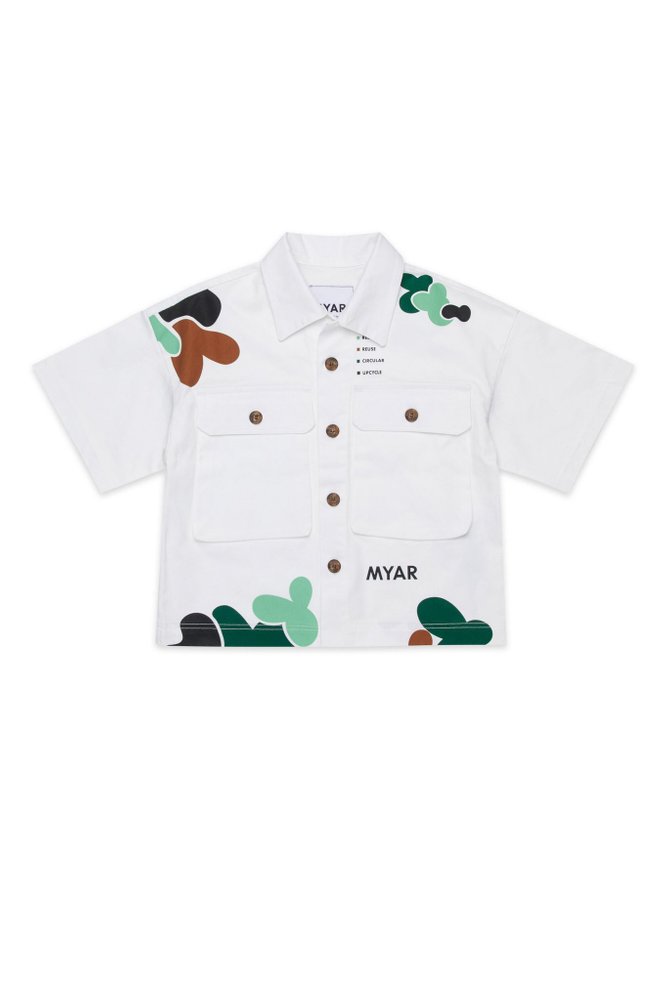MYAR KIDS  추상 모티프 셔츠