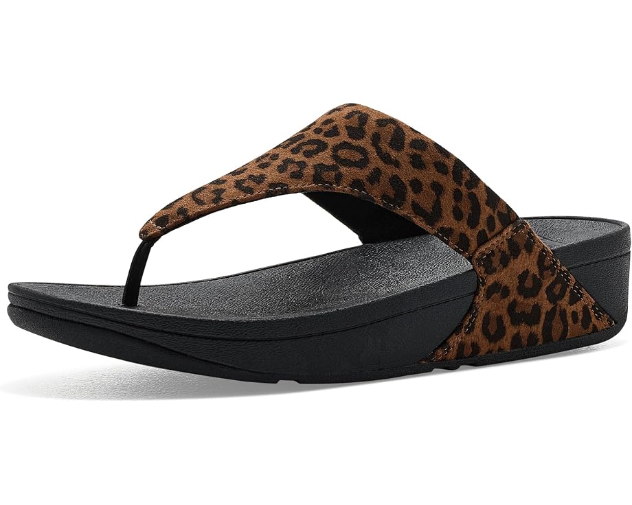 FITFLOP 루루 스웨이드 애니멀 프린트 토 포스트 샌들