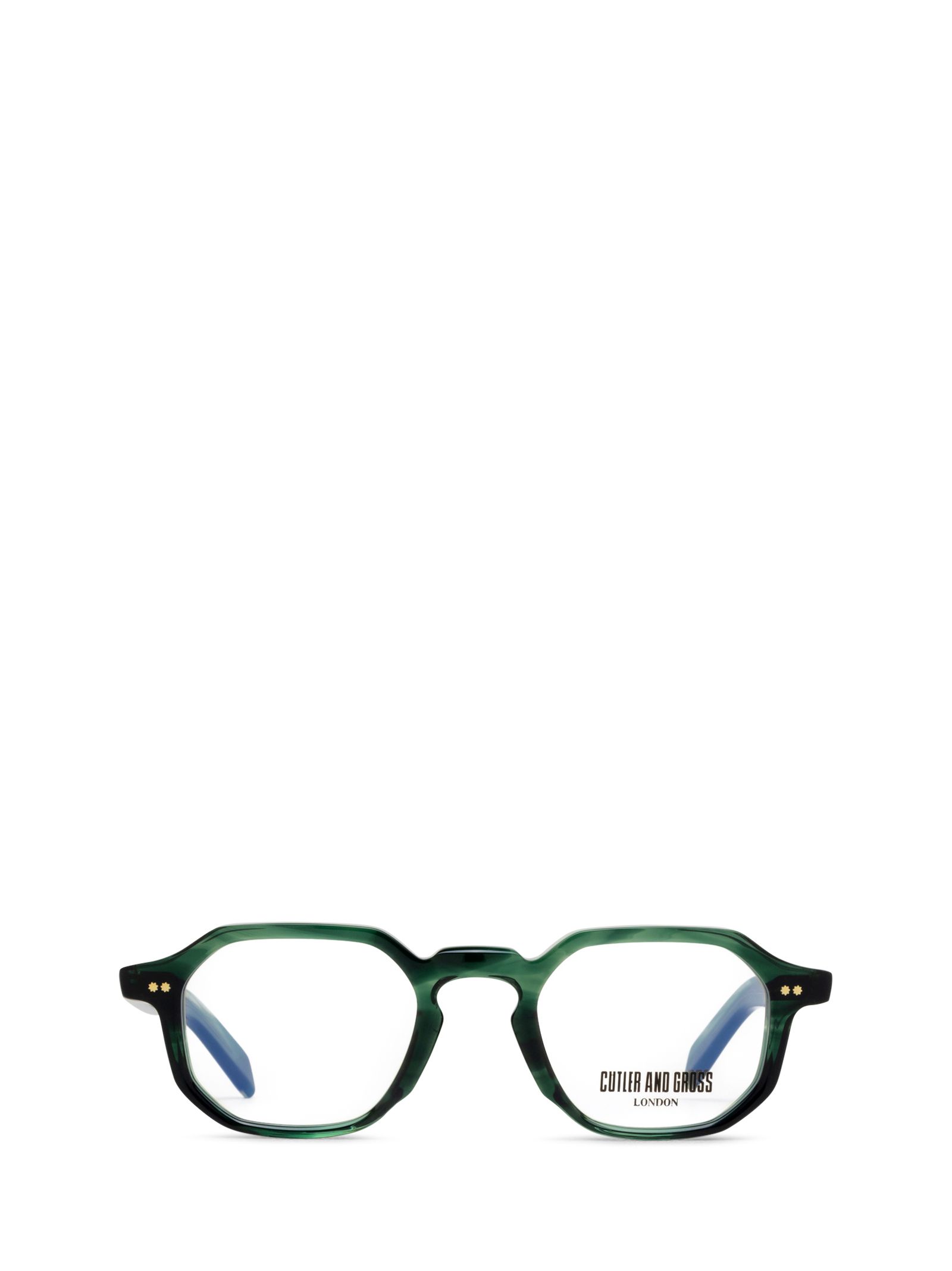 CUTLER AND GROSS GR11 스트라이프 다크 그린 유니섹스 안경