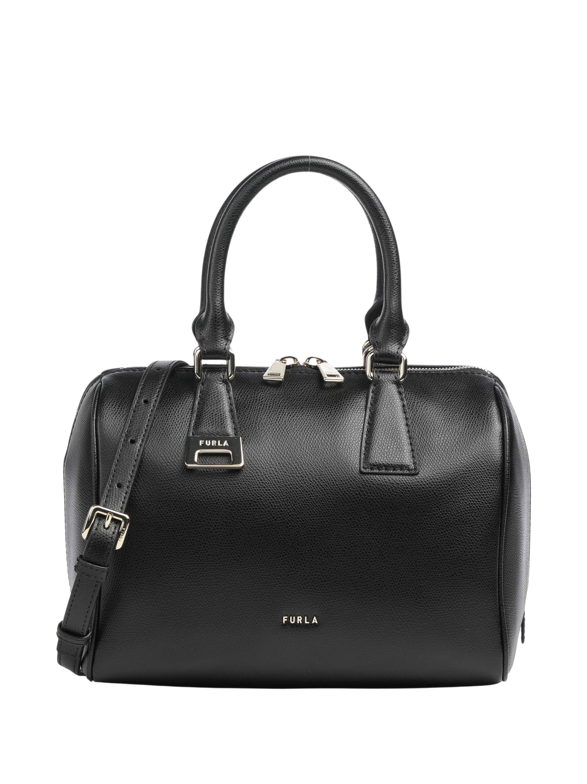 FURLA 골드 피팅 직사각형 블랙 숄더백