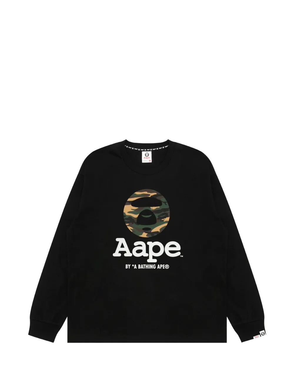 AAPE by A Bathing Ape 로고 프린트 카모플라주 맨투맨