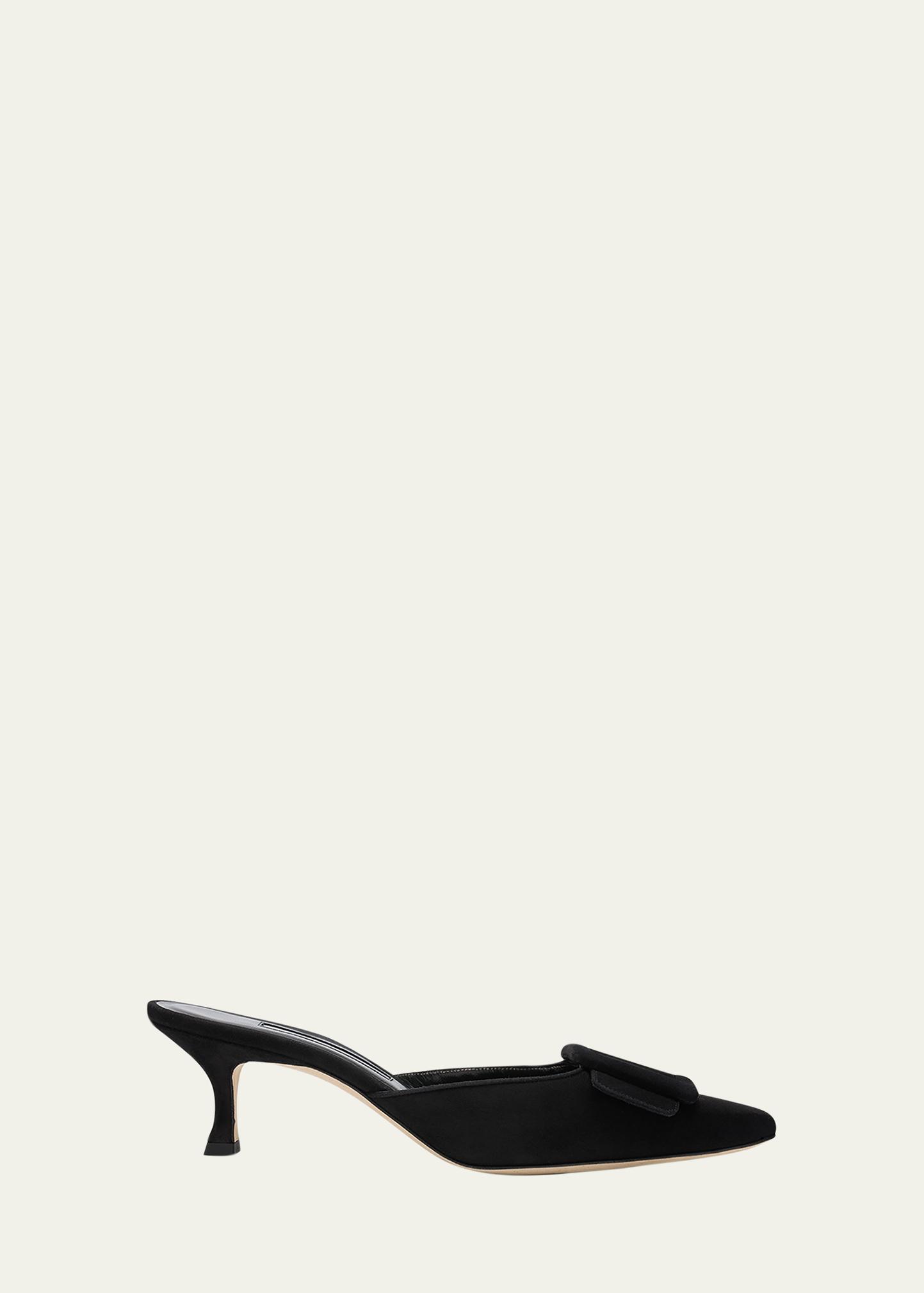 Manolo Blahnik 메이세일 스웨이드 버클 뮬