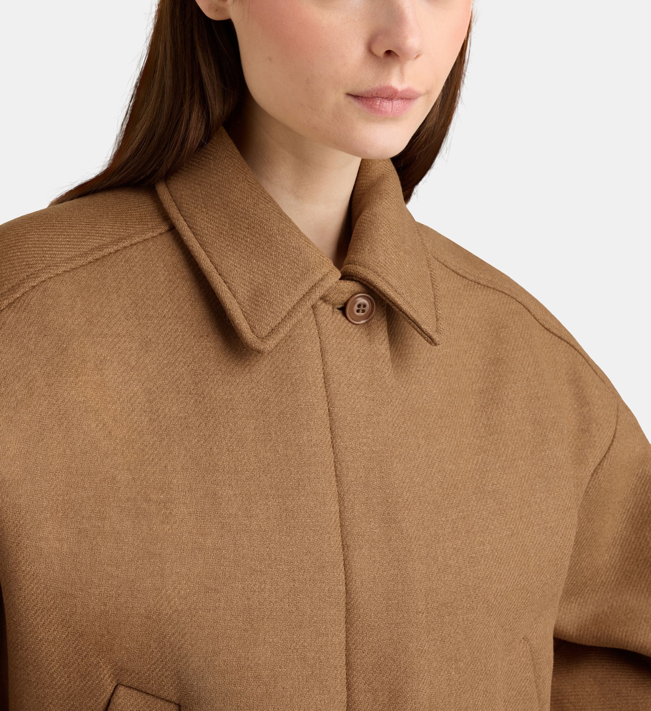A.P.C. 베카 앰플 짧은 울 혼합 재킷