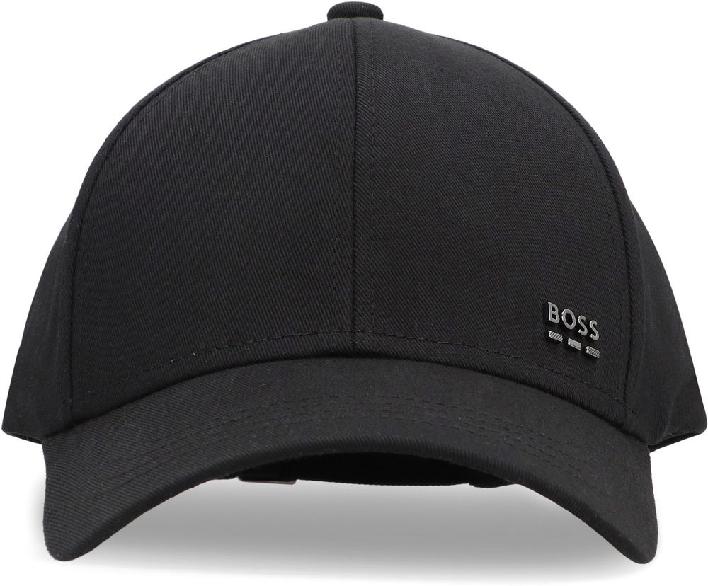 HUGO BOSS 로고 플라크 야구 모자