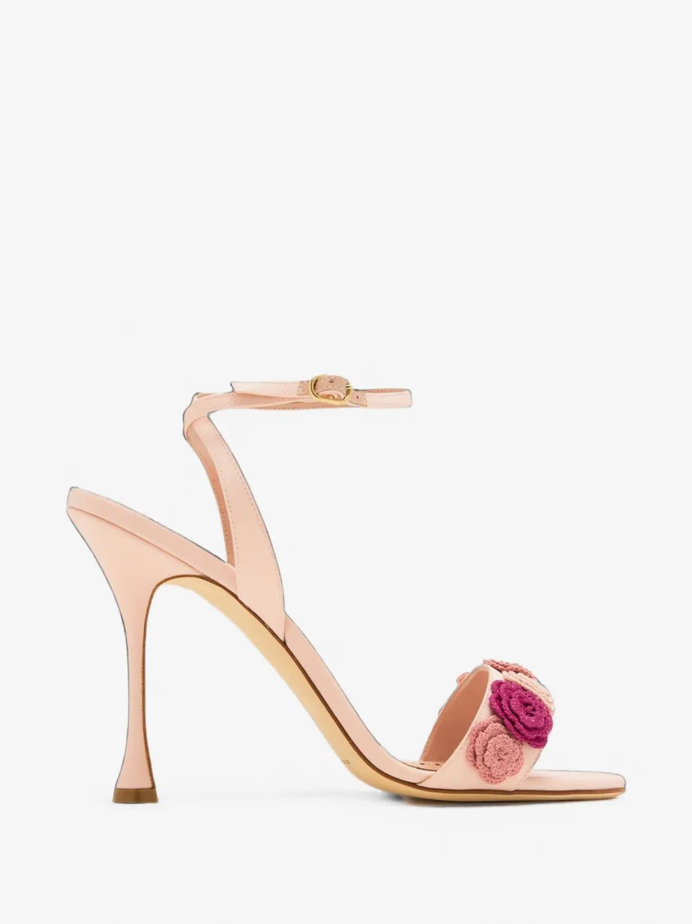 Manolo Blahnik 라오스누 플로랄 아플리케 샌들