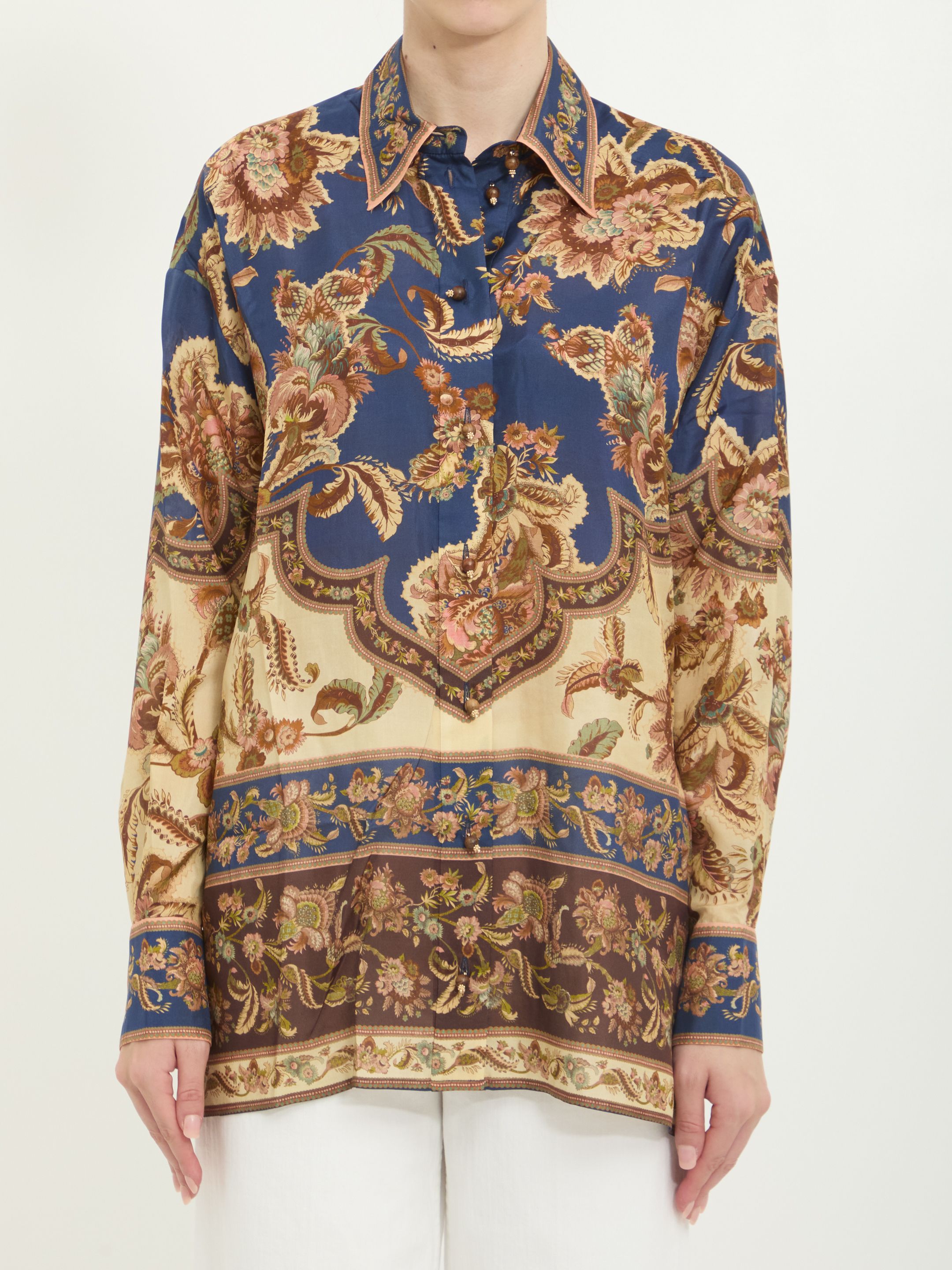 ZIMMERMANN 아스터 릴렉스 셔츠