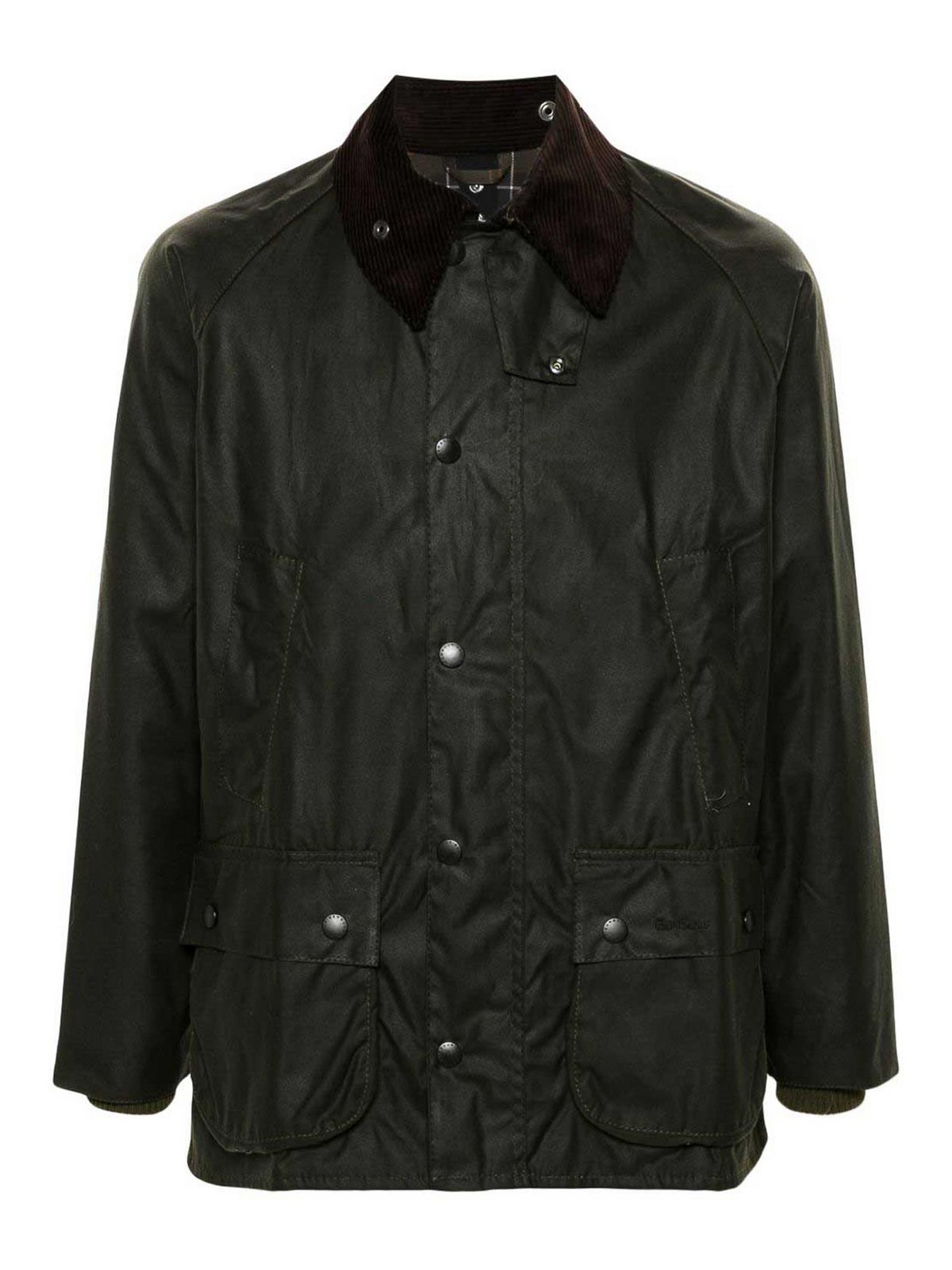 BARBOUR 그린 왁스드 코튼 자켓