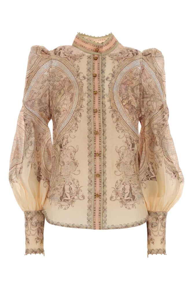 ZIMMERMANN 아센트 프린트 블라우스