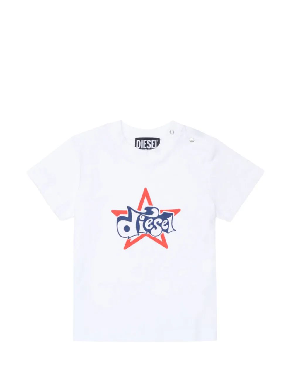 Diesel Kids 로고 프린트 반팔 티셔츠