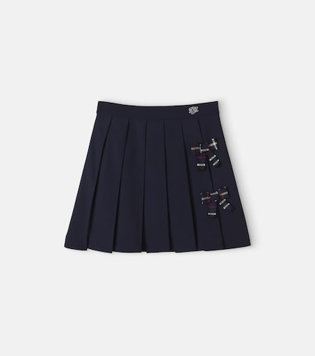 Dolce & Gabbana Kids 리본 디테일 버진 울 크레이프 스커트
