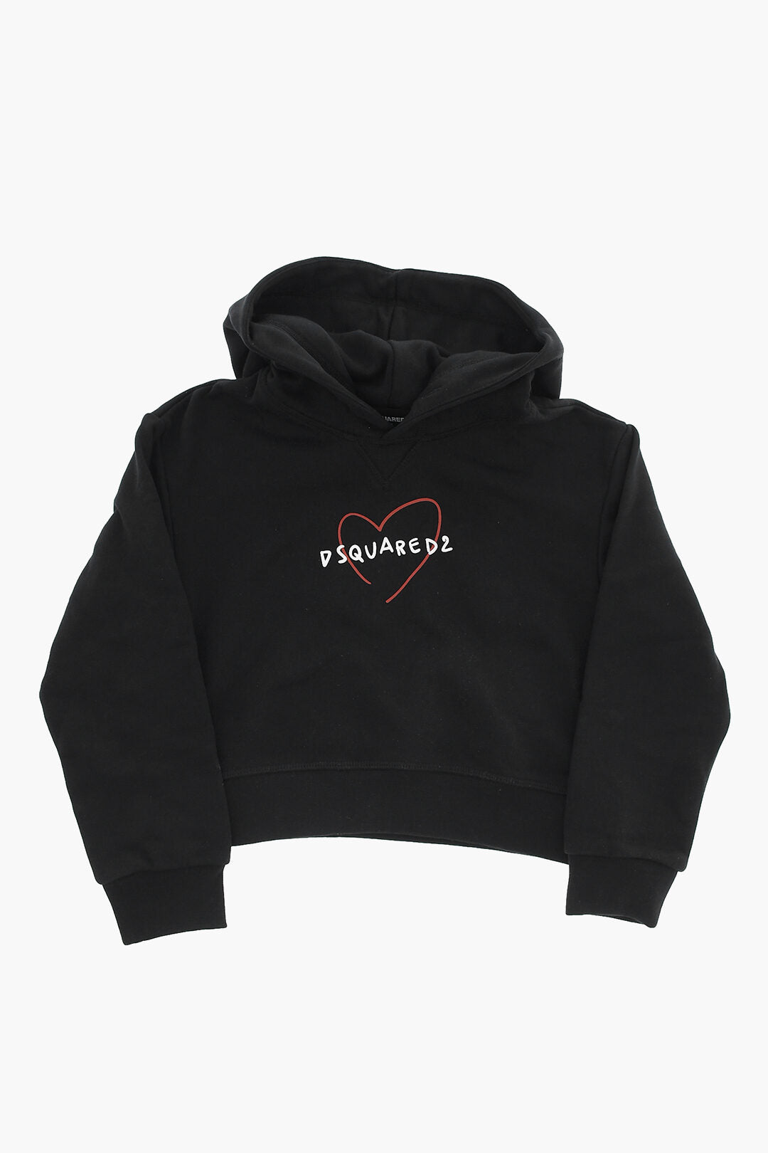 Dsquared 2 kids 면 엠보 로고 후드티