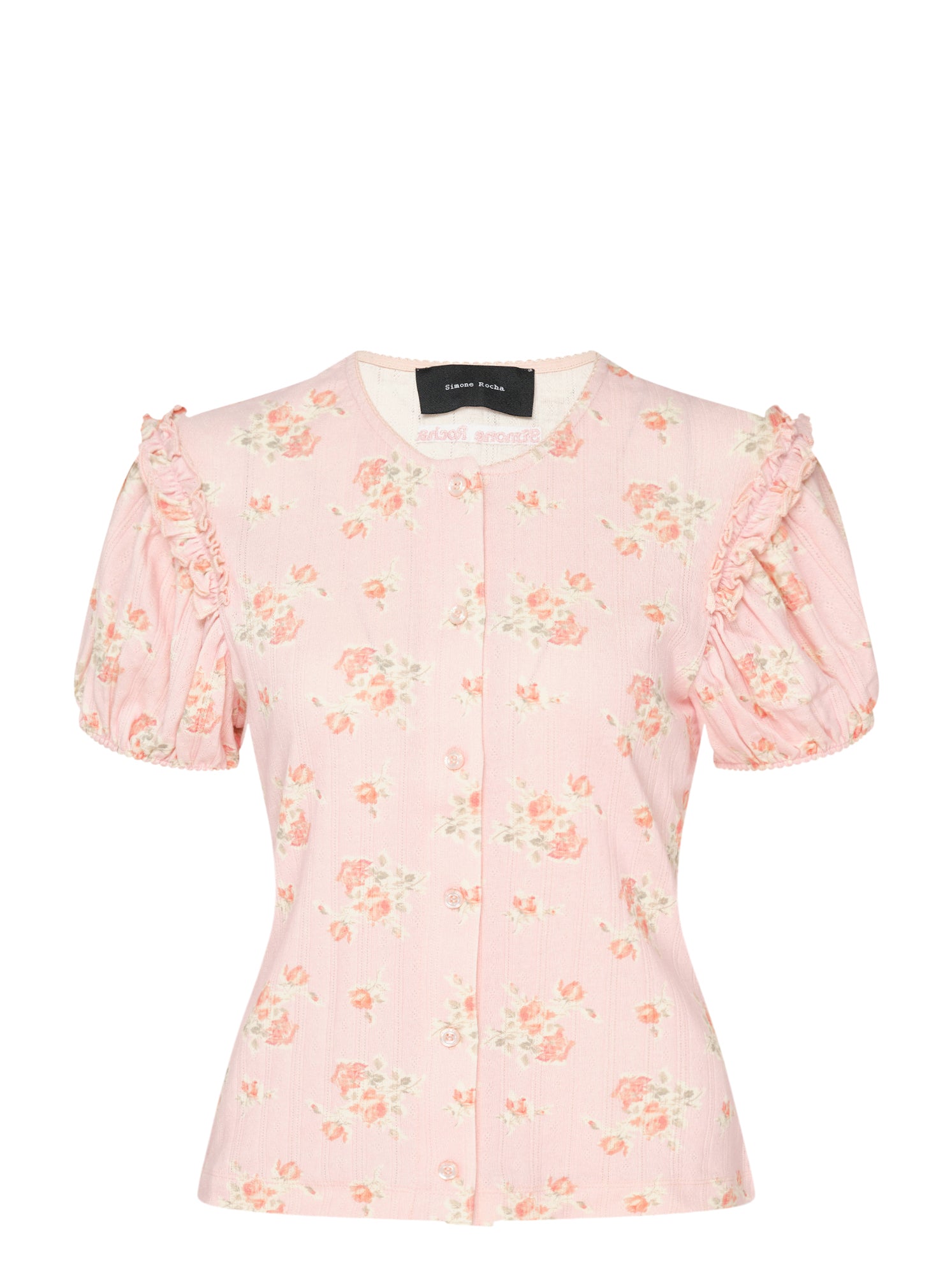 Simone Rocha 포인트엘 퍼프 슬리브 가디건