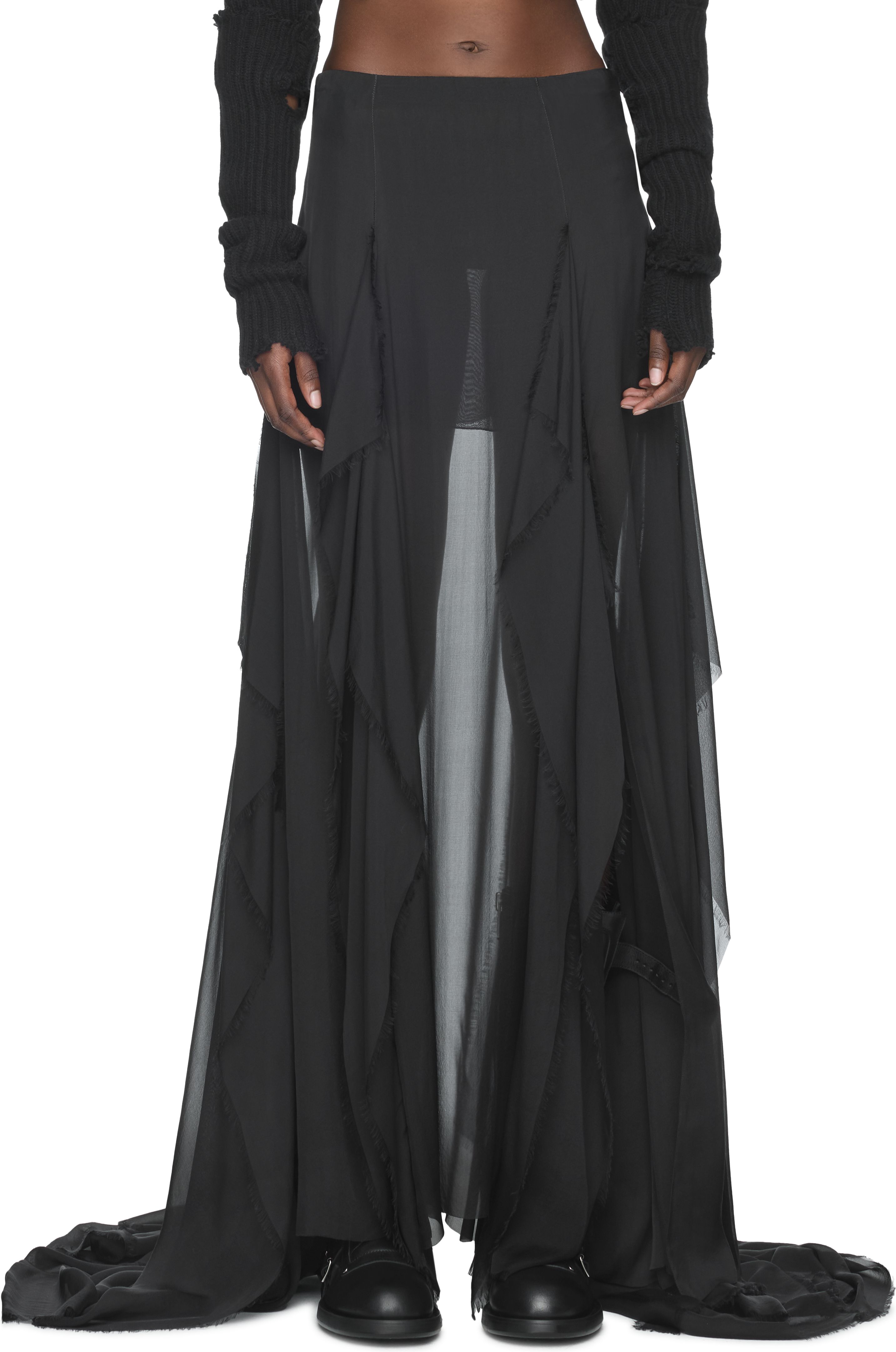 Ann Demeulemeester 사가 엑스 롱 스커트