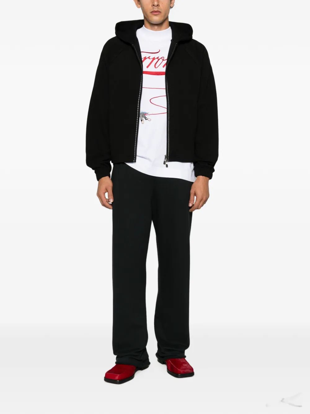 ADER ERROR 컨트라스트 스티치 후드티