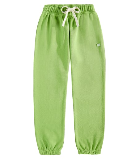 Acne Studios Kids 프랙 페이스 코튼 스웨트팬츠