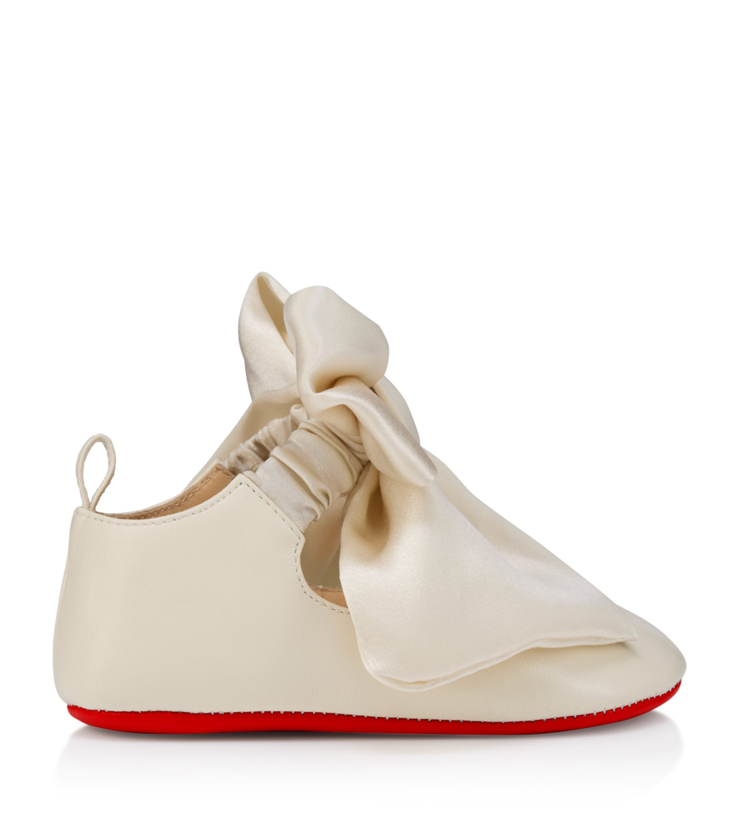 Christian Louboutin Kids 루 베이브 노도 가죽 발레 플랫