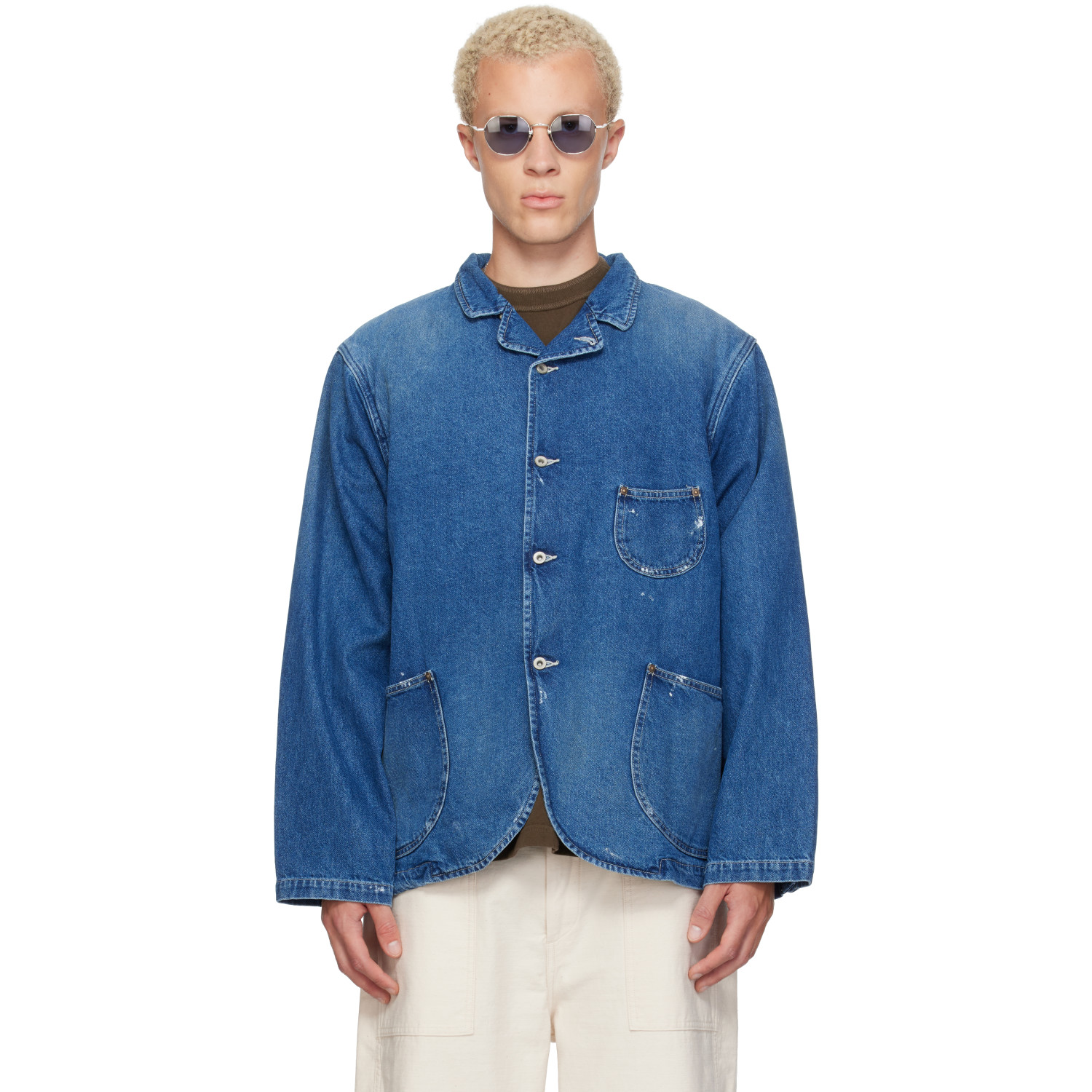 Ordinary Fits 블루 벨 데님 자켓