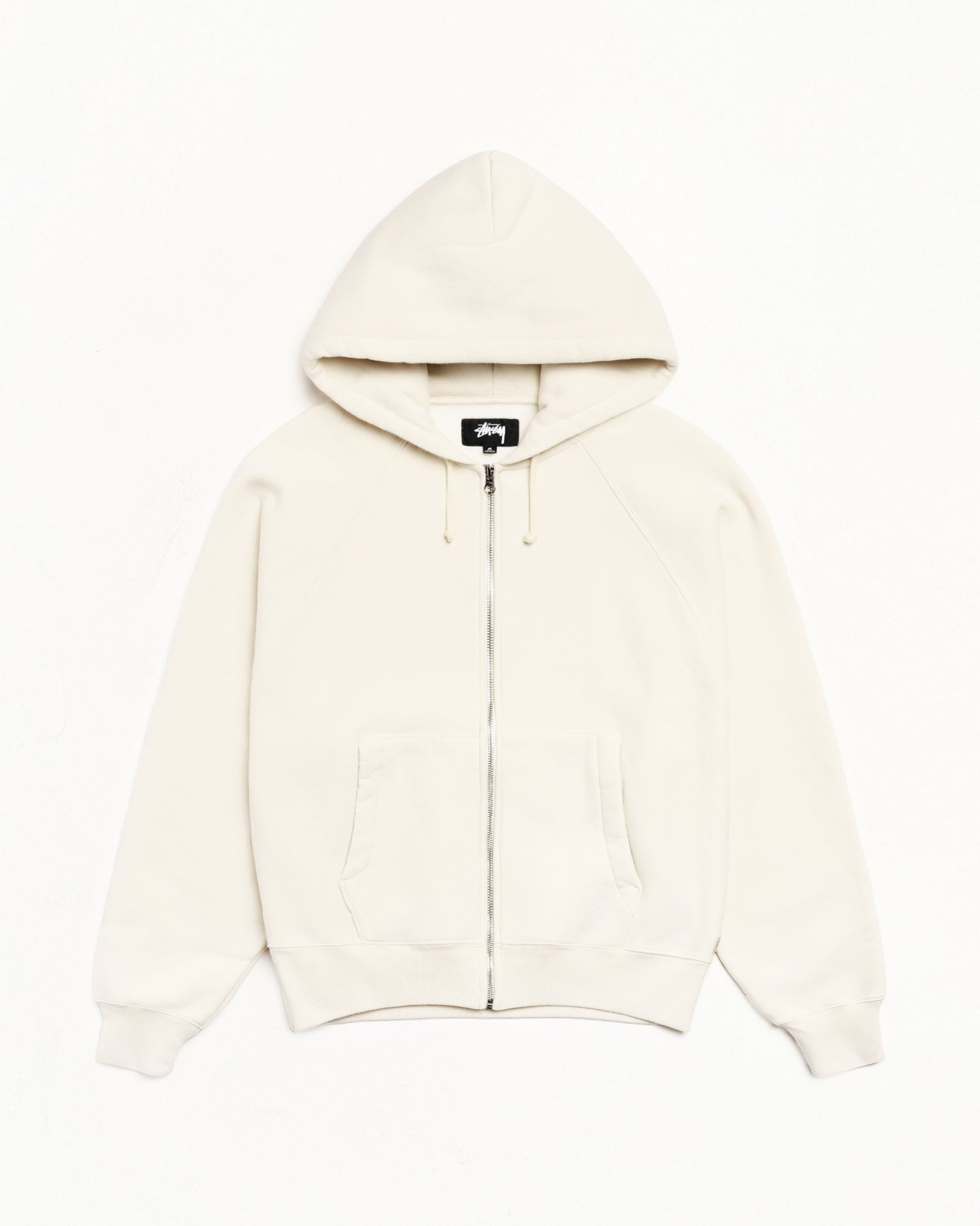 STUSSY 플리스 래글런 집 후드티