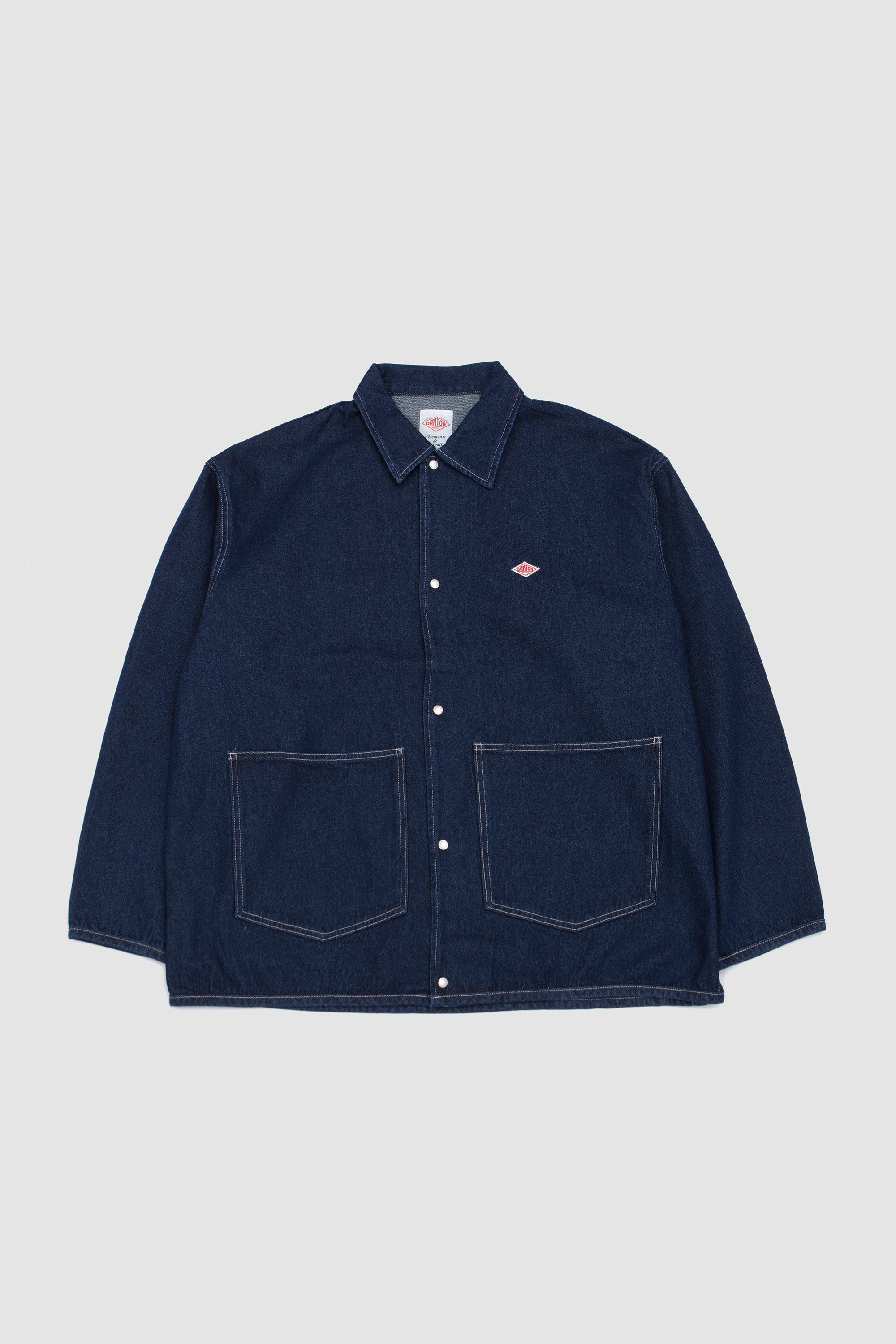 Danton 커버올 셔츠 10OZ 데님 인디고