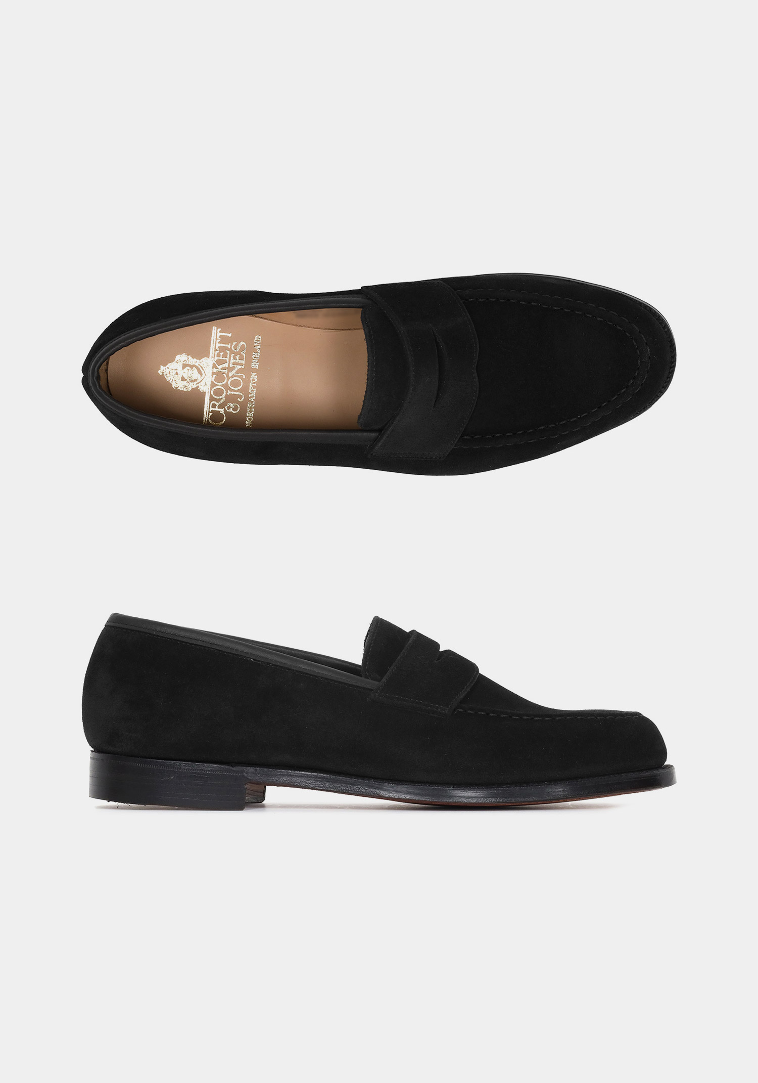 Crockett & Jones 크로켓앤존스 블랙 보스턴 스웨이드 페니 로퍼 BOSTON 28363A S01L1