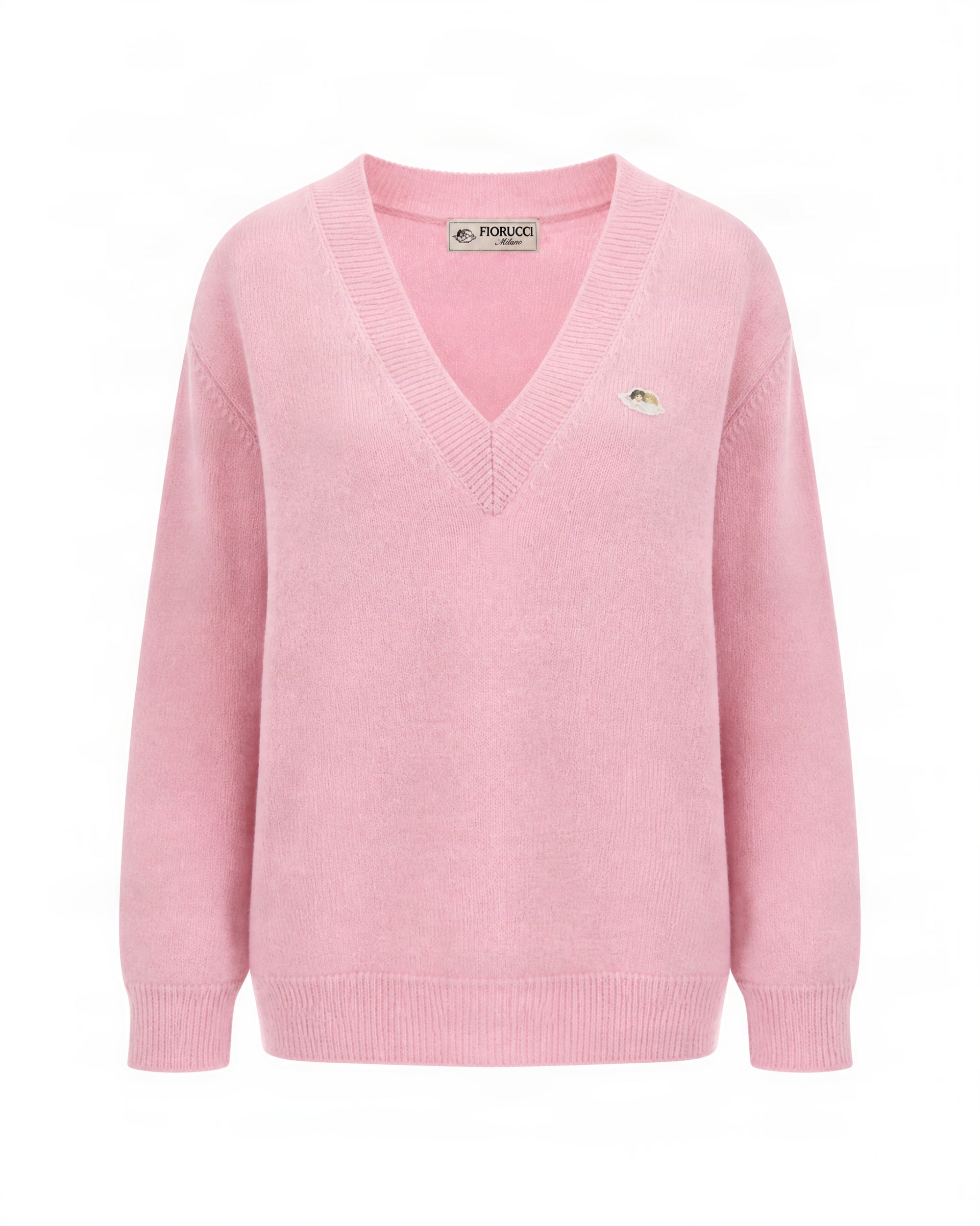 FIORUCCI 피오루치 V넥 오버사이즈 울 캐시미어 스웨터