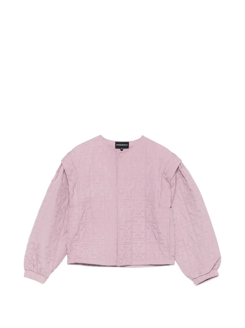 Emporio Armani Kids 로고 퀼팅 자켓