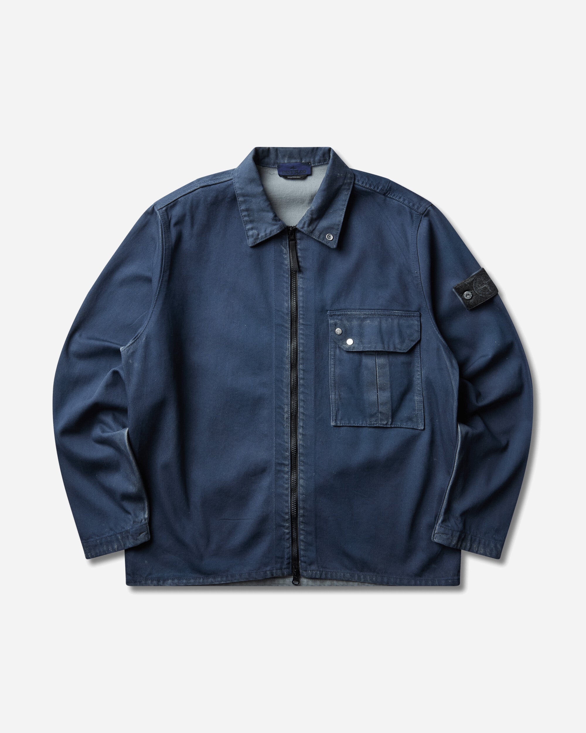 STONE ISLAND 남성 핸드 스프레이 리플렉티브 라이트 불 데님-TC 오버셔츠