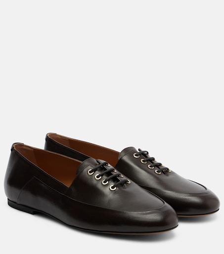JIL SANDER 레더 레이스업 로퍼