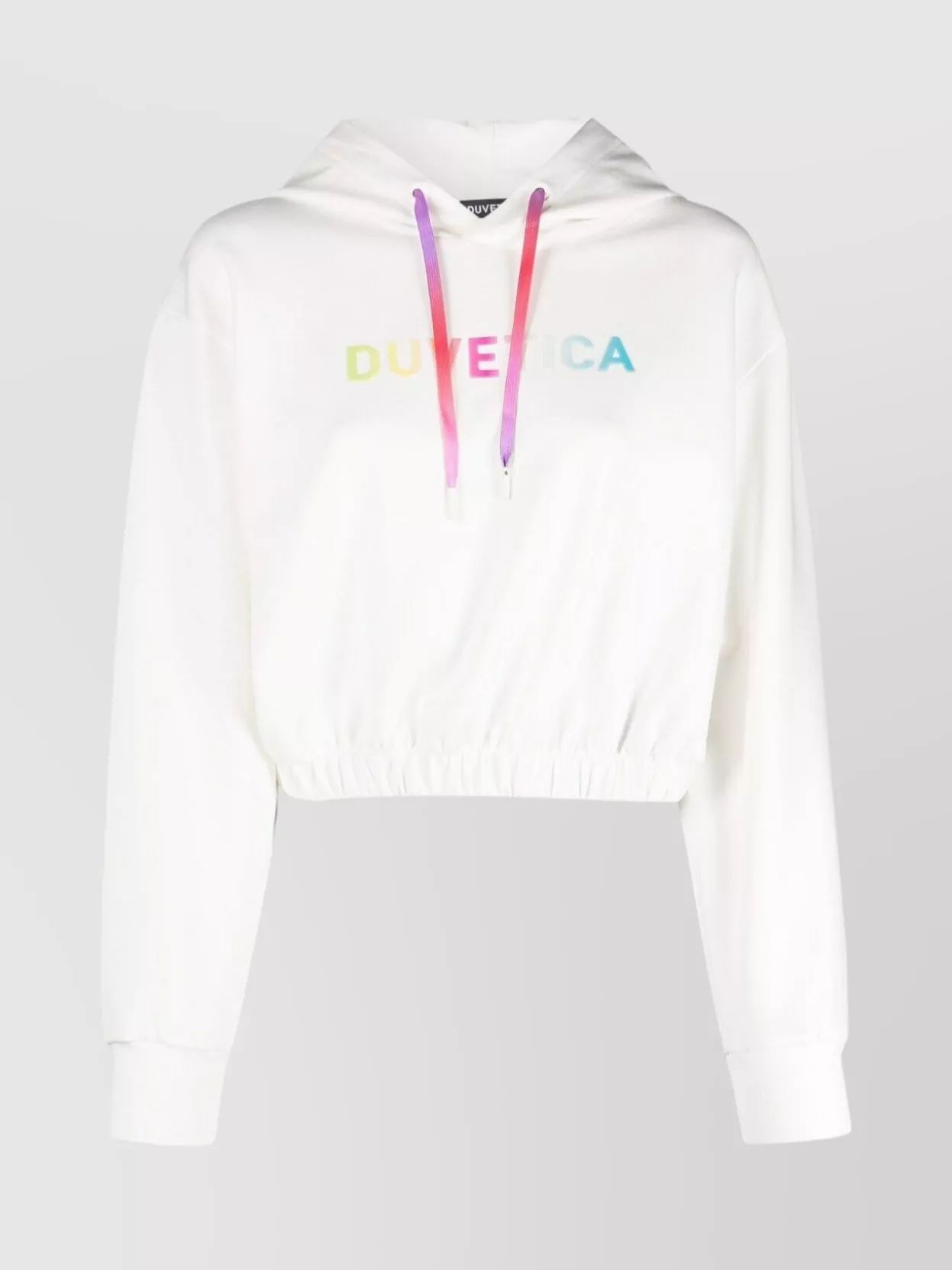 DUVETICA 로고 프린트 크롭 후드티