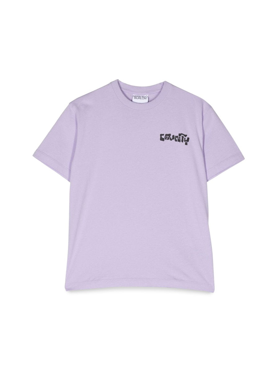 Marcelo Burlon Kids 마르셀로 불론 카운티 오브 밀란 미니 레귤러 반팔 티셔츠