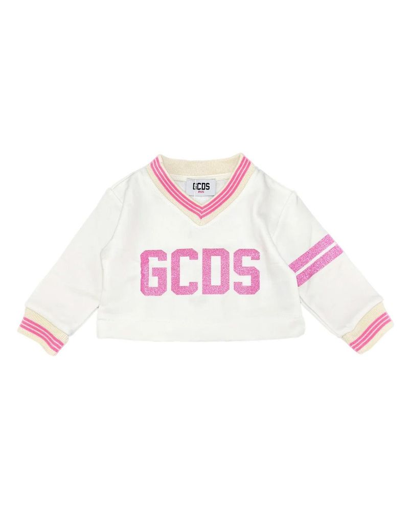 Gcds Kids 브이넥 긴팔 맨투맨