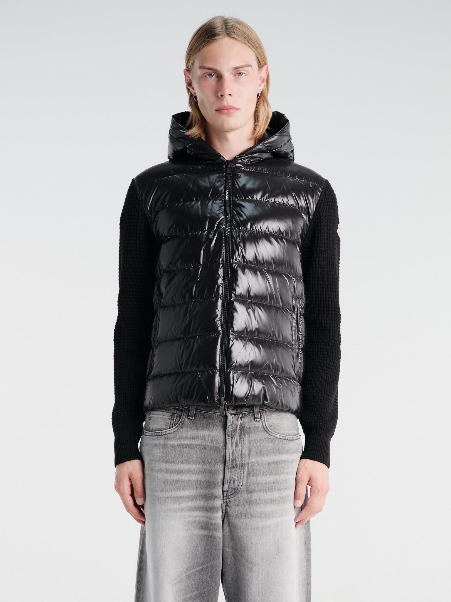 MONCLER 블랙 다운 가디건