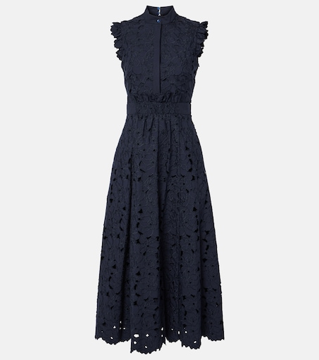 ERDEM 레이스 미디 드레스