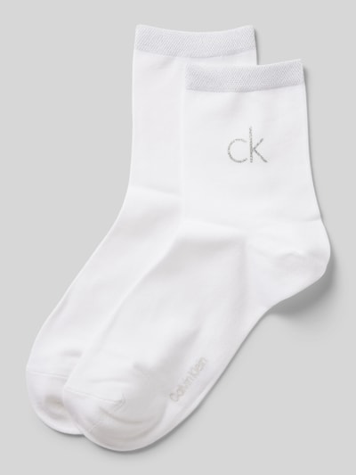 CK CALVIN KLEIN  라벨 프린트 양말 2팩