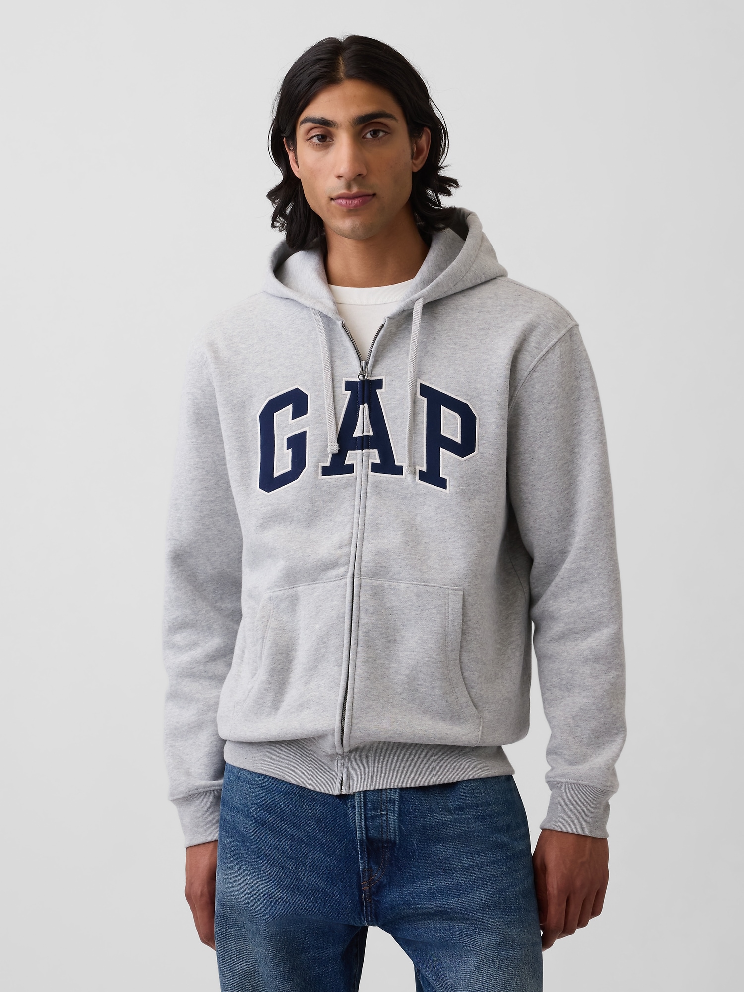 GAP 어른 빈티지 소프트 아치 로고 집 후드티