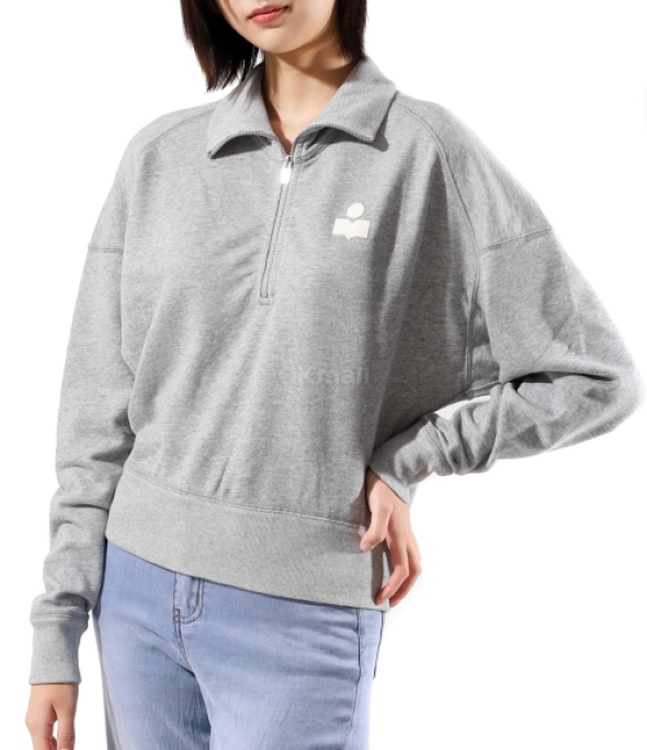 ISABEL MARANT 로스 로고 하프 집업 맨투맨