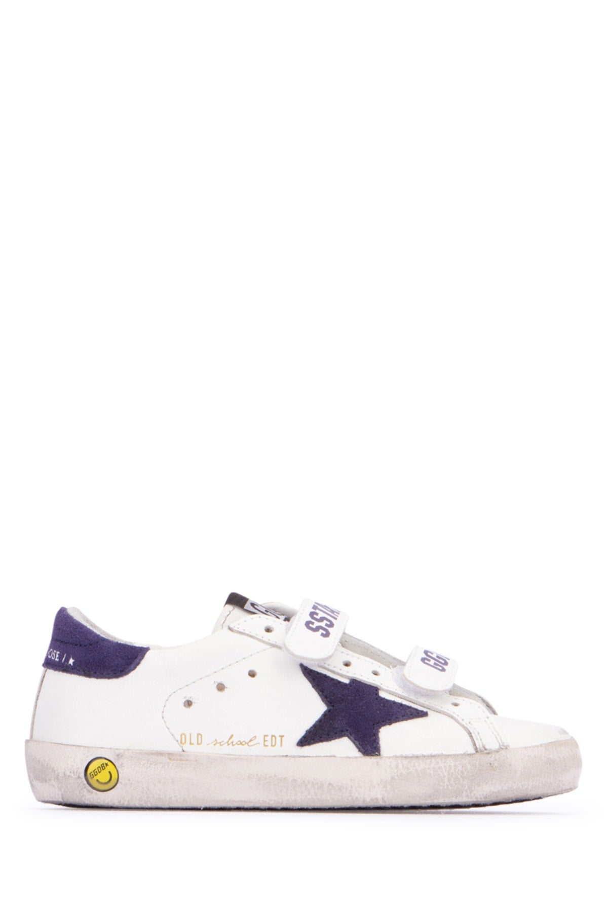 Golden Goose Kids 올드 스쿨 가죽 스웨이드 스타 스니커즈