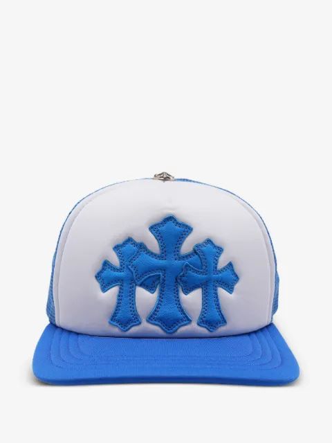 CHROME HEARTS 세메테리 크로스 패치 트러커 모자