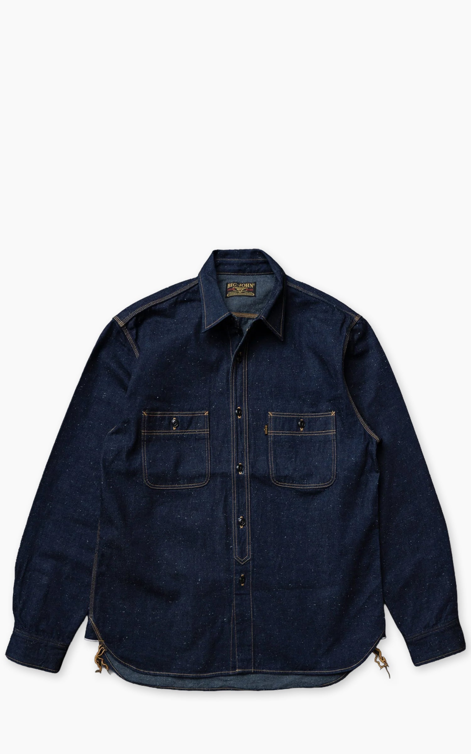 BIG JOHN MS005E 셀비지 데님 워크 셔츠 10oz