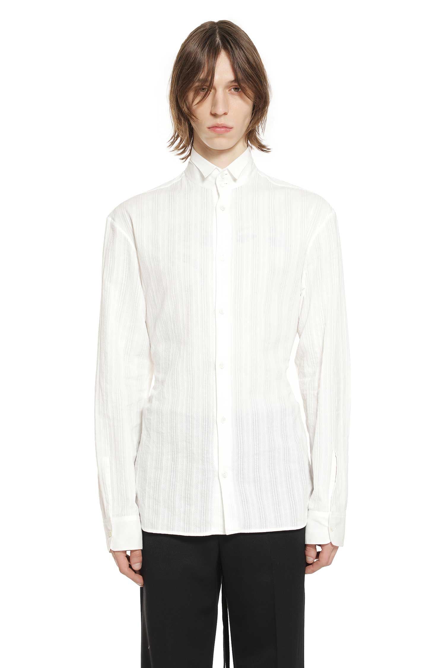 Ann Demeulemeester 리코 컴포트 스탠드 칼라 셔츠