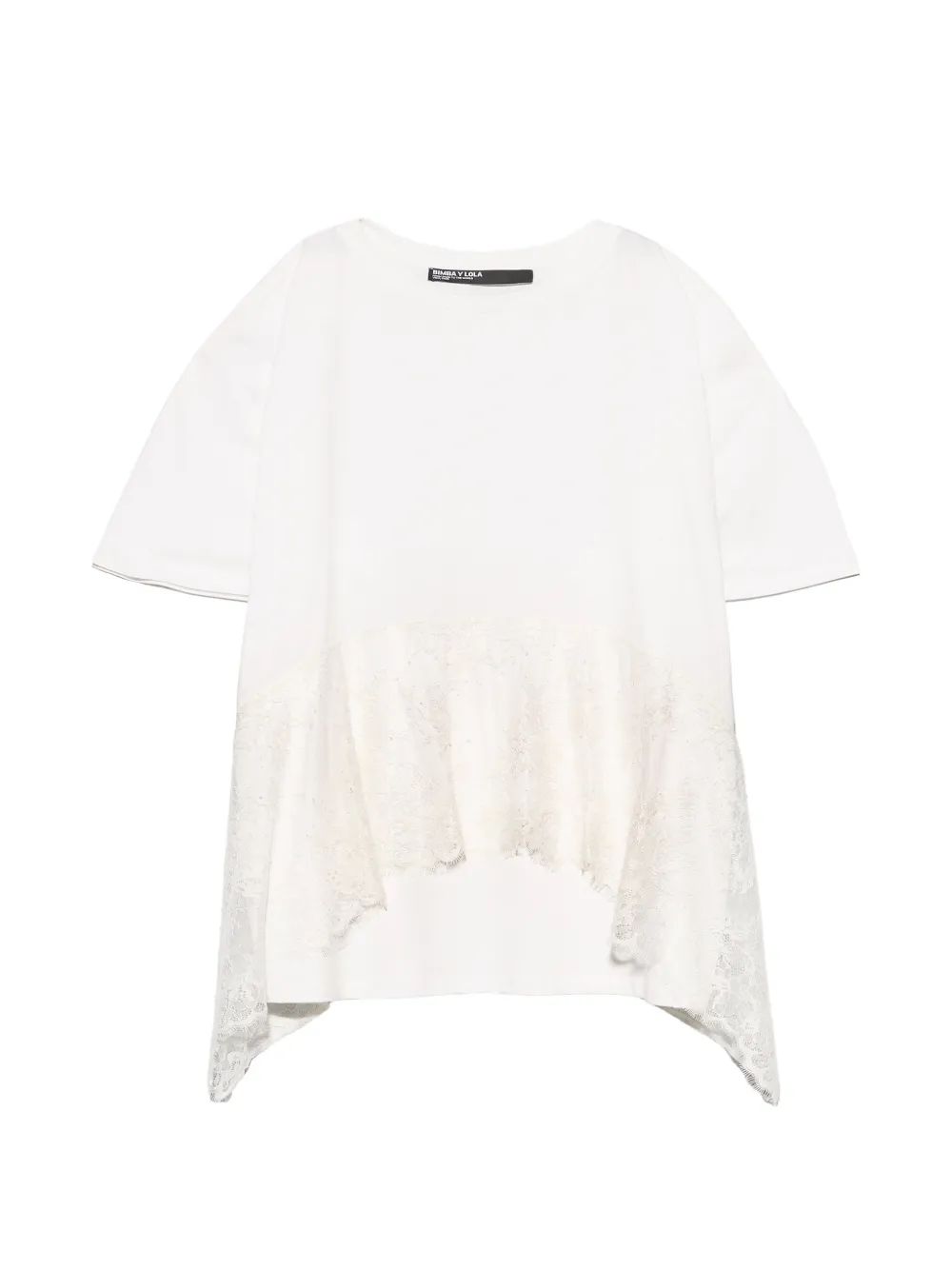 Bimba Y Lola 레이스 러플 티셔츠