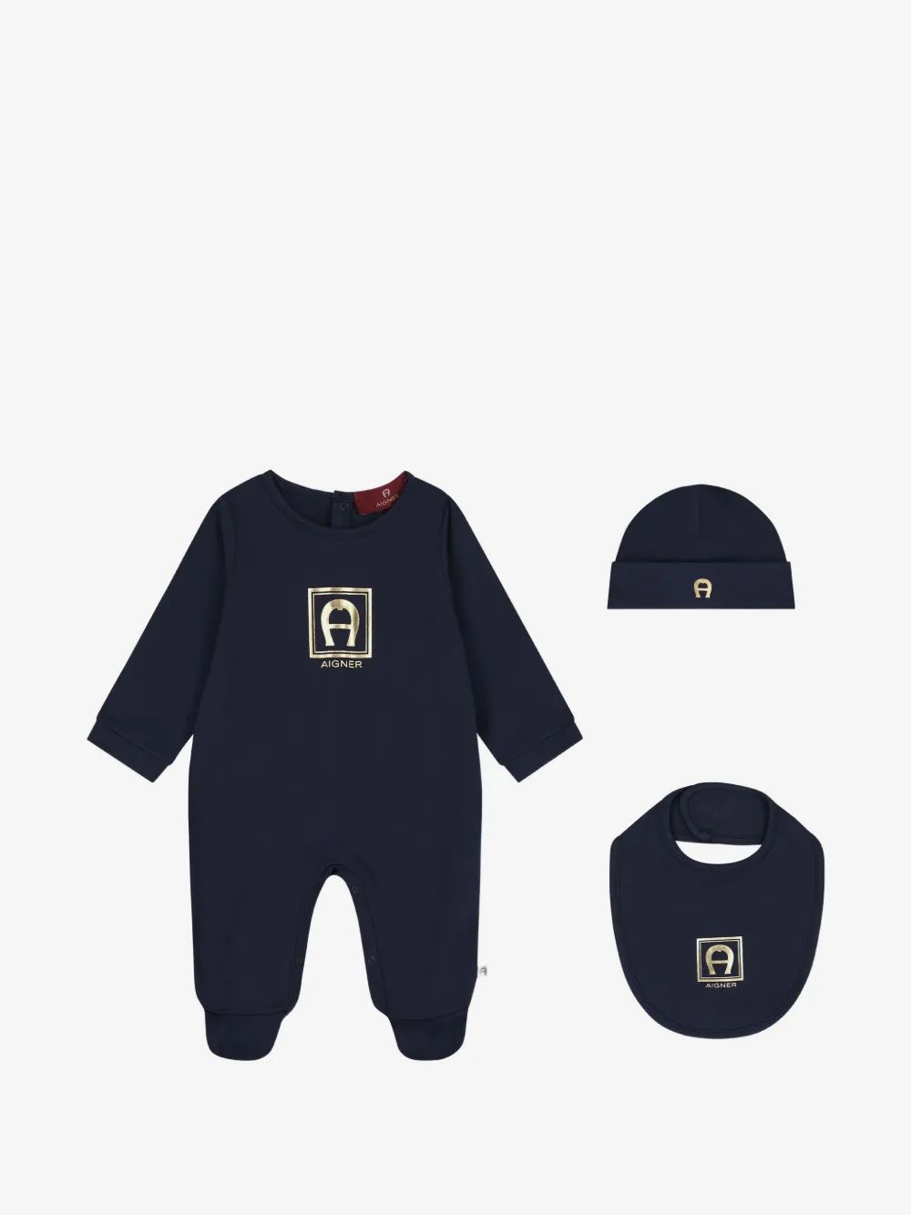 Aigner Kids 로고 프린트 아기 의류 세트